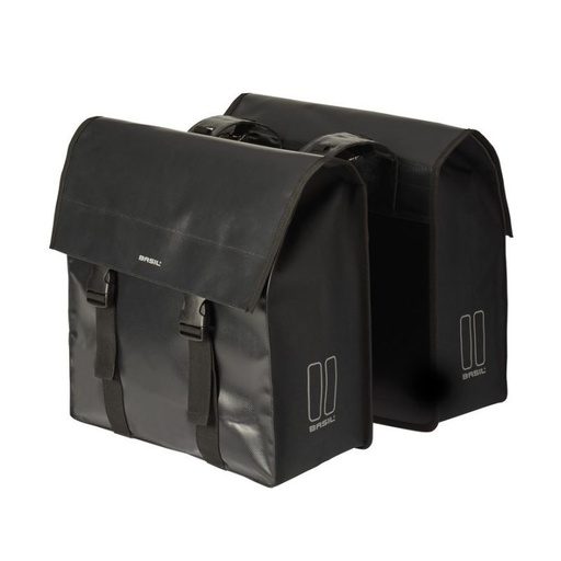 [291014] SACOCHES BASIL URBAN LOAD IMPERMÉABLE MOTIF RÉFLÉCHISSANT NOIR